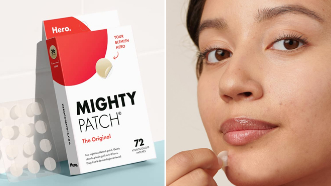 Mighty Patch Original Patch Hydrocolloid Acne Pimple Patch 72 Count