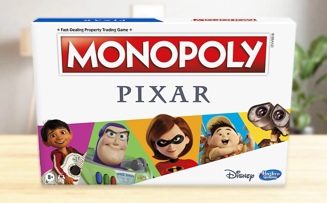 Monopoly Disney Pixar Edition Board Game on a Table