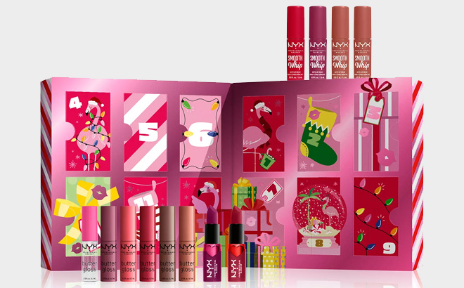 NYX Professional Makeup Limited Edition 12 Days Of Kissmas Lip Makeup Gift Set