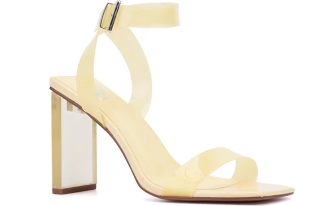New York Company Lucite Single Band Heel in Yellow