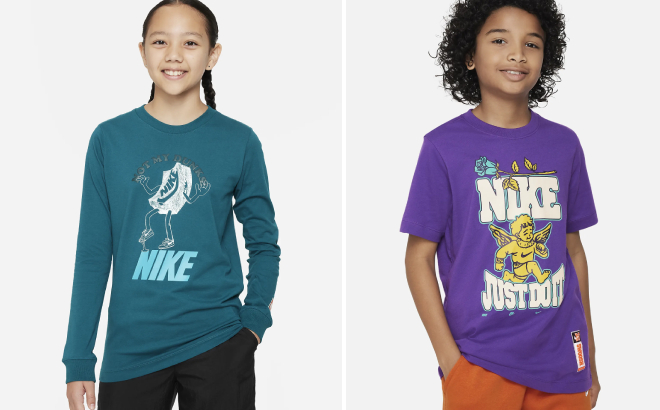 Nike Kids Long Sleeve Shirt and Sportswear Shirt