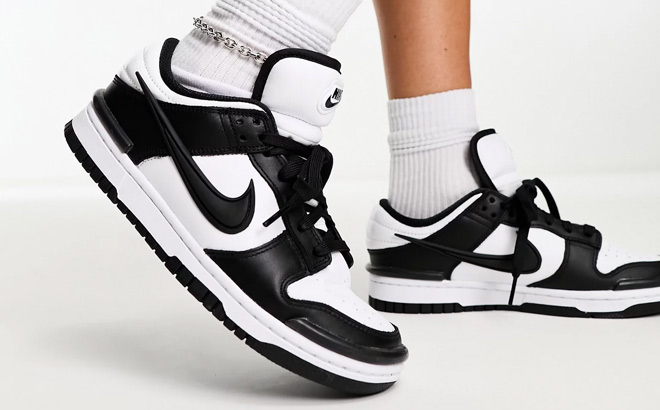 Nike Big Kids Panda Dunk Low Retro Shoes 