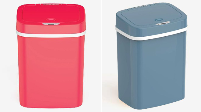 Nine Stars 3.2 Gallon Motion Trash Can in Various Colors