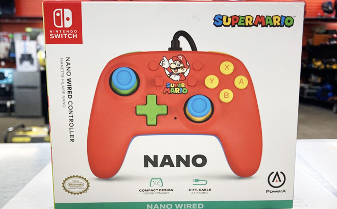 Nintendo Switch Nano Wired Controller Mario Medley in Box