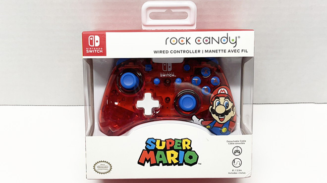 Nintendo Switch Rock Candy Wired Controller Mario Punch in Box