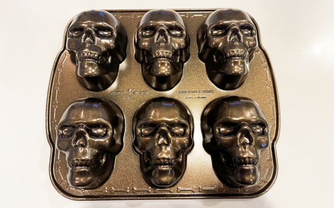 Nordic Ware Halloween Haunted Skull Cakelet Pan