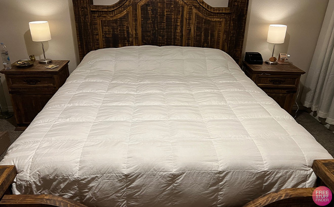 Northern Nights Dobby Stripe Cotton Down Blanket Twin