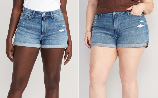 Old Navy Curvy High Waisted Straight Jean Shorts