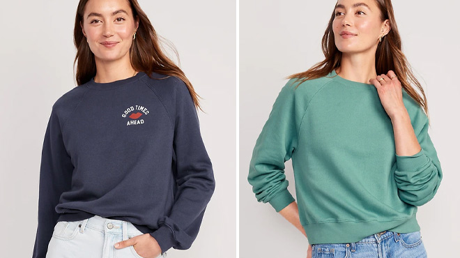 Old Navy Womens Vintage Crew Neck Sweatshirt Old Navy Womens Vintage Crew Neck Sweatshirt