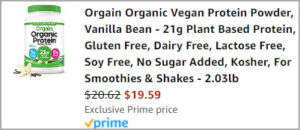 Orgain Organic Vegan Protein Powder at Checkout