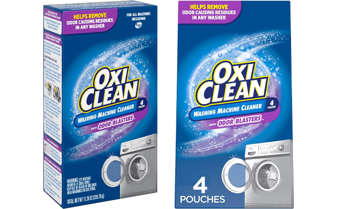 OxiClean Washing Machine Cleaner with Odor Blasters 4 Count