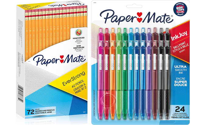Paper Mate EverStrong 2 Pencils and Paper Mate InkJoy 300RT Retractable Ballpoint Pens
