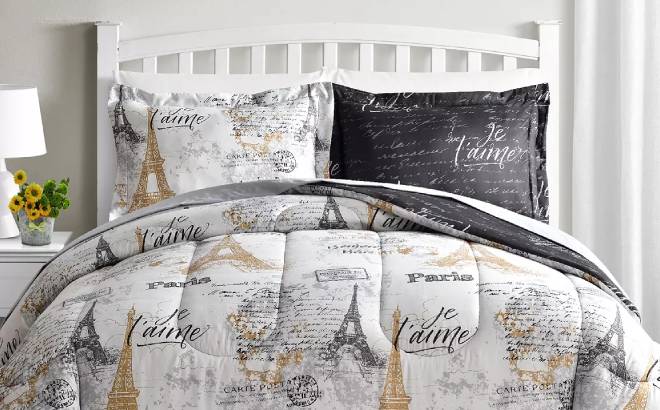Paris Gold Reversible 8 Piece Comforter Set Paris Gold Reversible 8 Piece Comforter Set