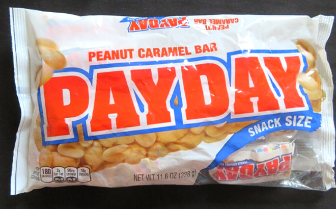Payday Peanut Caramel Candy Snack Size Bars