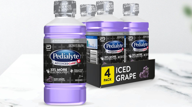 Pedialyte AdvancedCare Pedialyte AdvancedCare Plus Electrolyte Drink Iced Grape Pedialyte AdvancedCare Pedialyte AdvancedCare Plus Electrolyte Drink Iced Grape