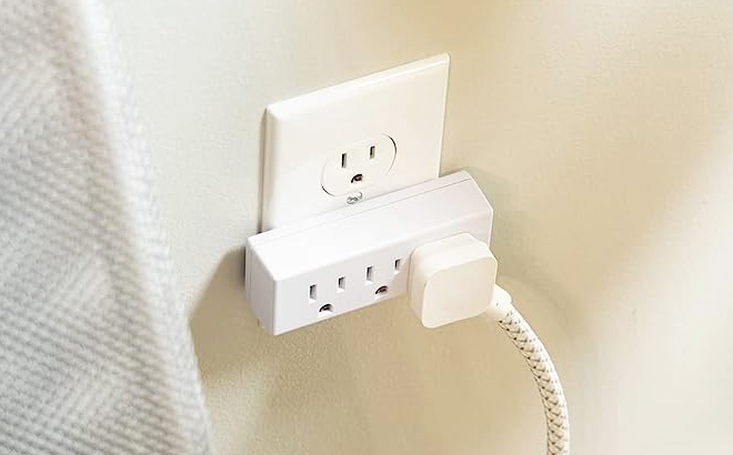 Philips 3 Outlet Extender on a Wall