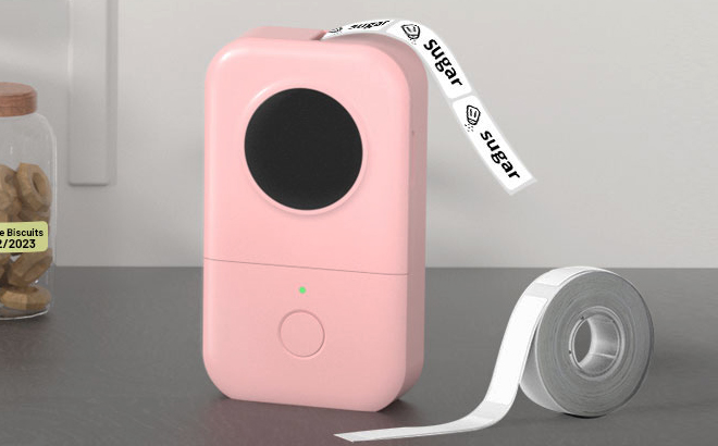 Phomemo Label Maker Machine in Pink Color with Tape Phomemo Label Maker Machine in Pink Color with Tape