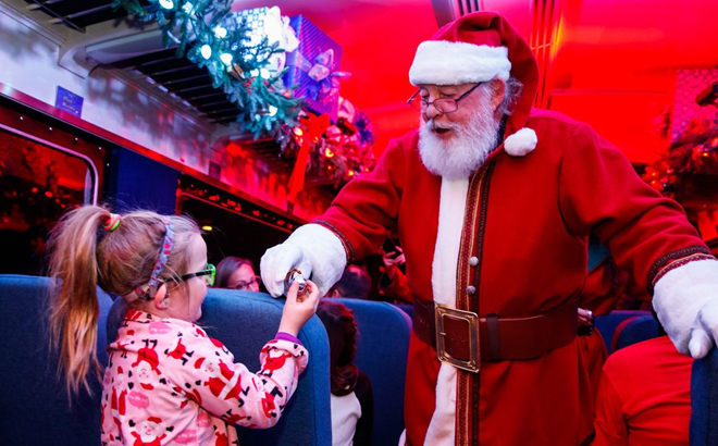 Polar Express Train with Santa