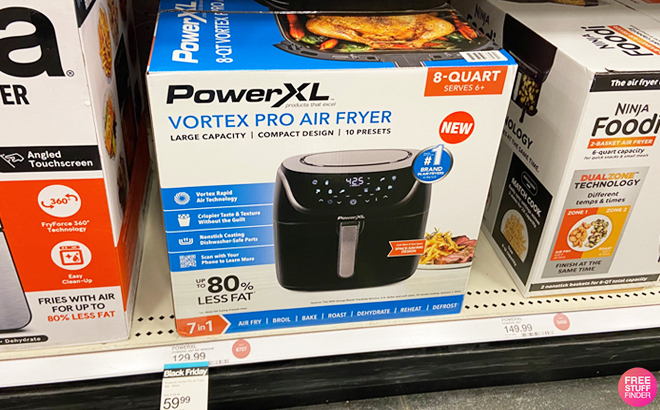 PowerXL Vortex Pro 8 Quart Air Fryer on a Shelf at Target Store
