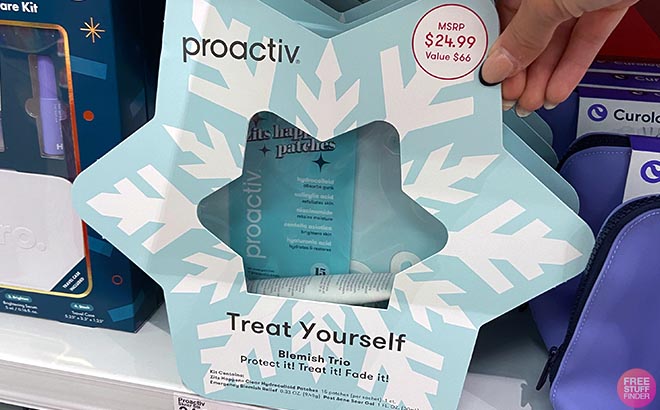 Proactiv Treat Yourself Blemish Spot Trio Gift Set in shelf
