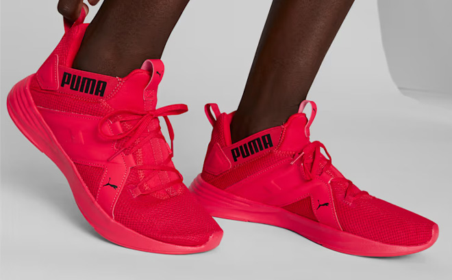 Puma Mens Contempt Demi Training Shoes in Red