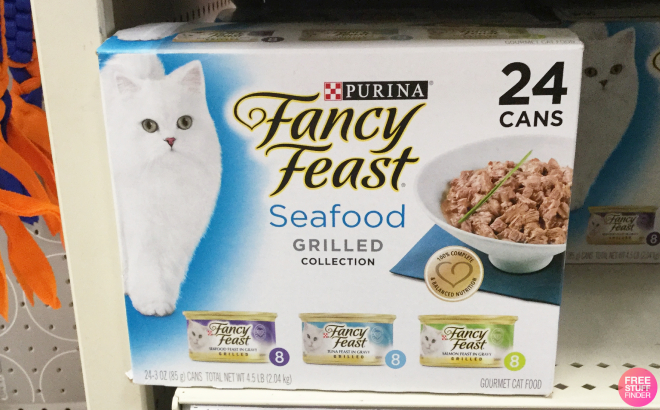 Purina Fancy Feast Grilled Wet Cat Food 24 Pack Seafood Collection