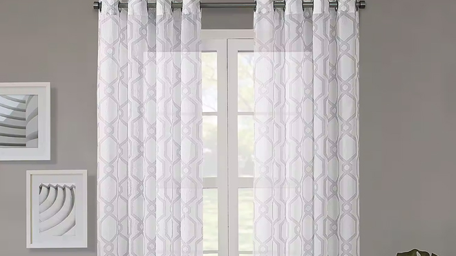 Regal Home Crushed Voile Top Single Curtain Panel