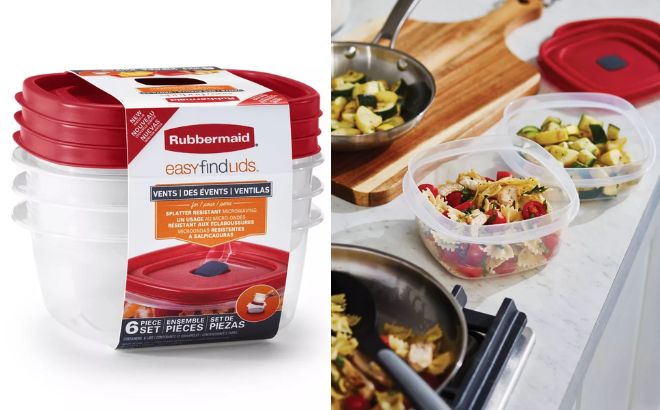 Rubbermaid 6pc Food Storage Container Set