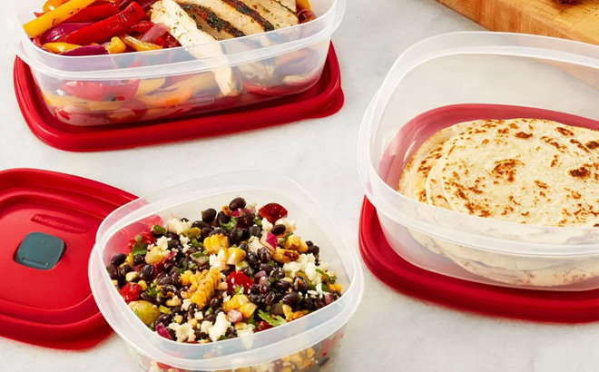 Rubbermaid Six Piece Food Storage Container Set
