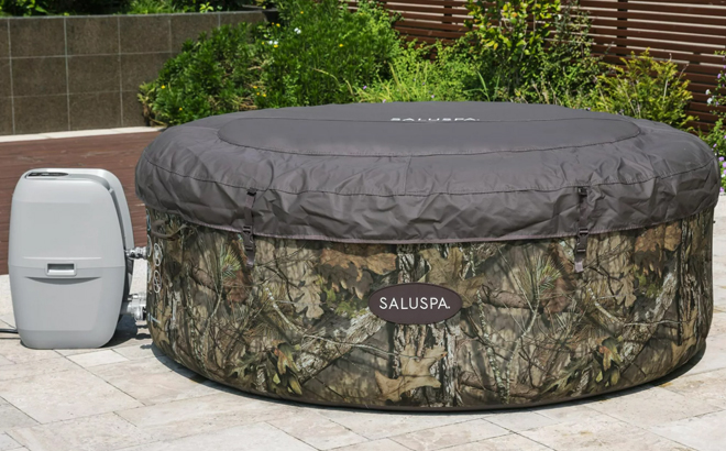 SaluSpa Mossy Oak Inflatable Hot Tub with Cover