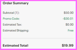 Screen Grab of the order summary for Under Armour Hoodies Screen Grab of the order summary for Under Armour Hoodies