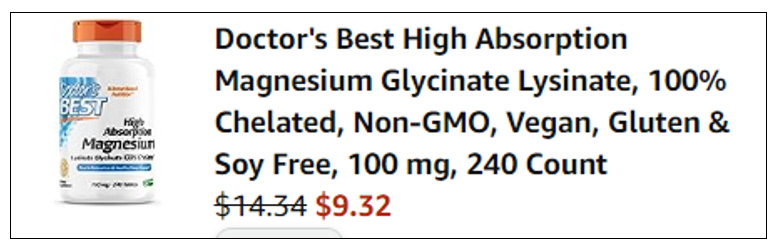 Screenshot Doctors Best Magnesium Tablets