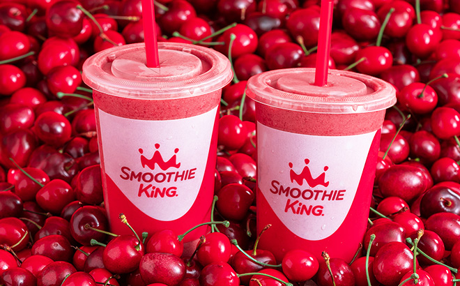 Smoothie King Festive Cherry Smoothie in Cherries