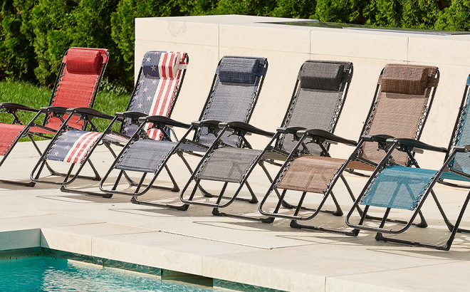 Sonoma Goods For Life Anti Gravity Patio Lounge Chairs next to the Pool
