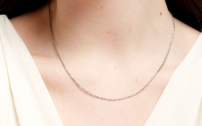 Sparkle Chain Necklace in Sterling Silver