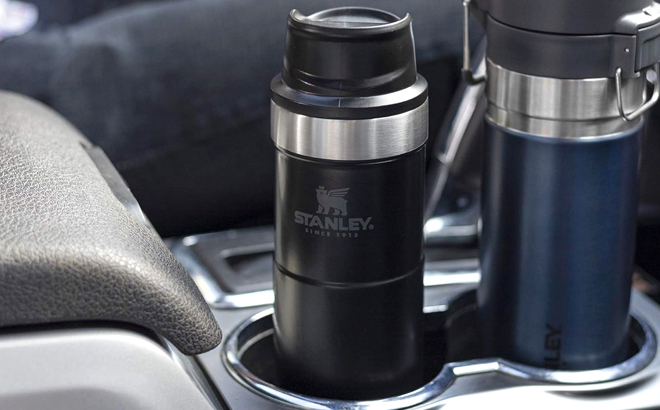 Stanley 16 Ounce Classic Trigger Action Travel Mug in Matte Black Color