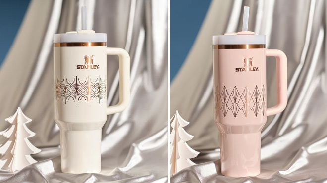 Stanley Deco Collection Tumblers in Cream and Blush Color