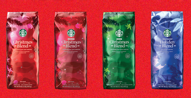 Starbucks Christmas and Holiday Blend Packaged Coffees