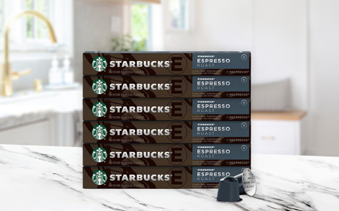 Starbucks by Nespresso Espresso Roast Capsules on the Kitchen Element