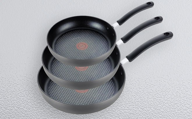T fal Ultimate Hard Anodized Nonstick Fry Pan 3 Piece Set