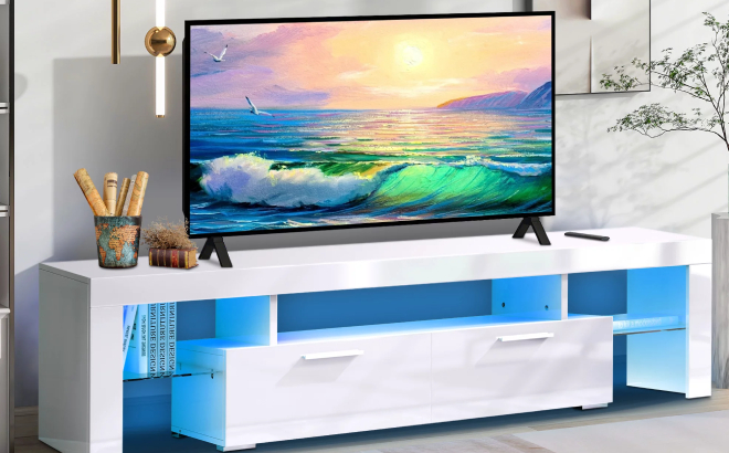 TV Stand with RGB LED Light