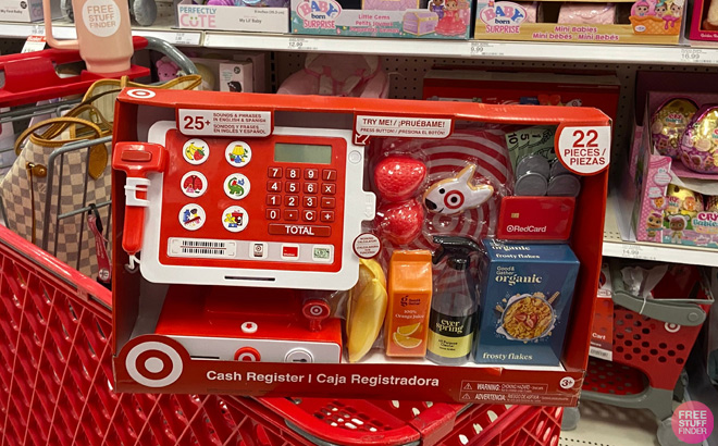 Target Cash Register Toy on a Basket