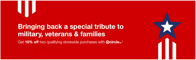 Target Circle Military Appreciation Discount Graphic