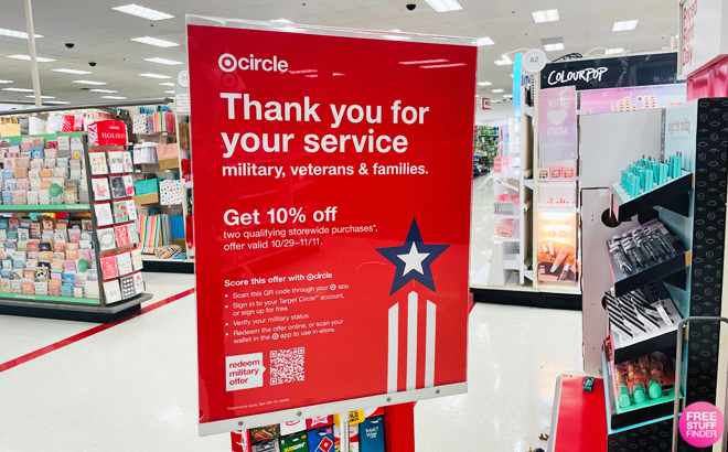 Target Military Offers Sign