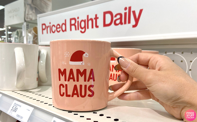 Target Wondershop Christmas Stoneware Mama Claus 16oz Mug Red