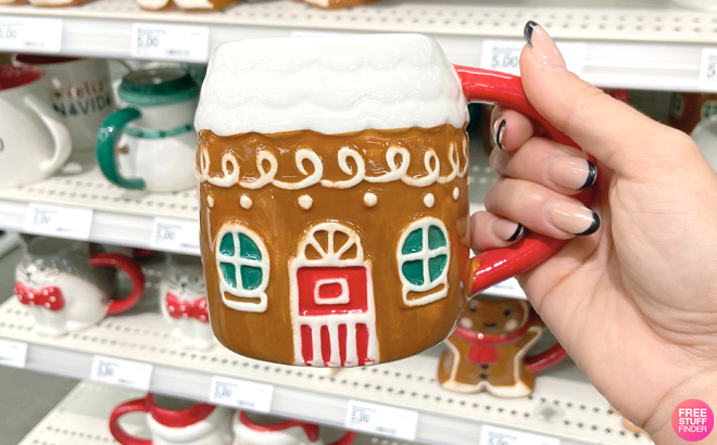Target Wondershop Earthenware Gingerbread House Mug