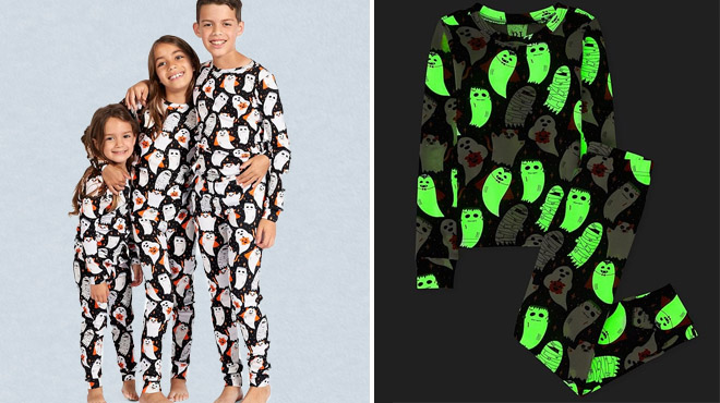 The Childrens Place Baby and Kids Matching Halloween Pajama Sets