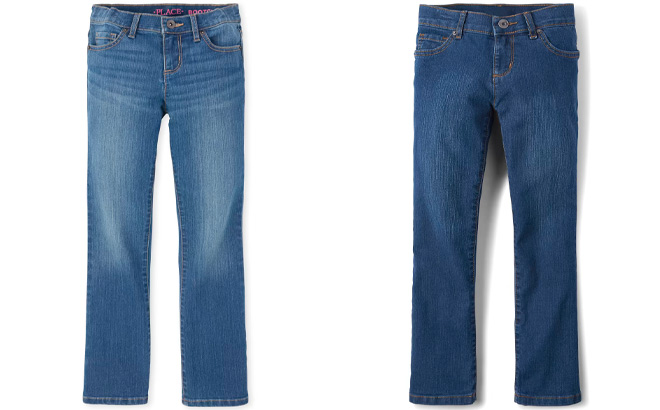 The Childrens Place Girls Basic Bootcut Jeans