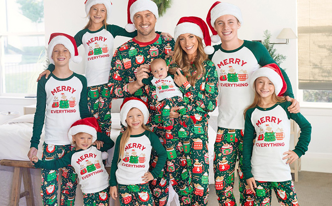 Matching family sales pajamas children's place