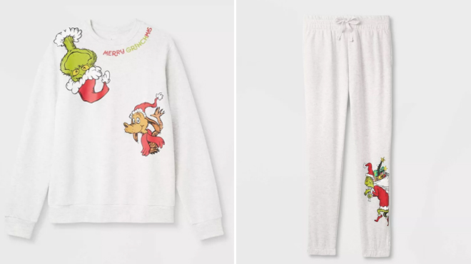 The Grinch Adults The Grinch Graphic Sweatshirt and Graphic Joggers